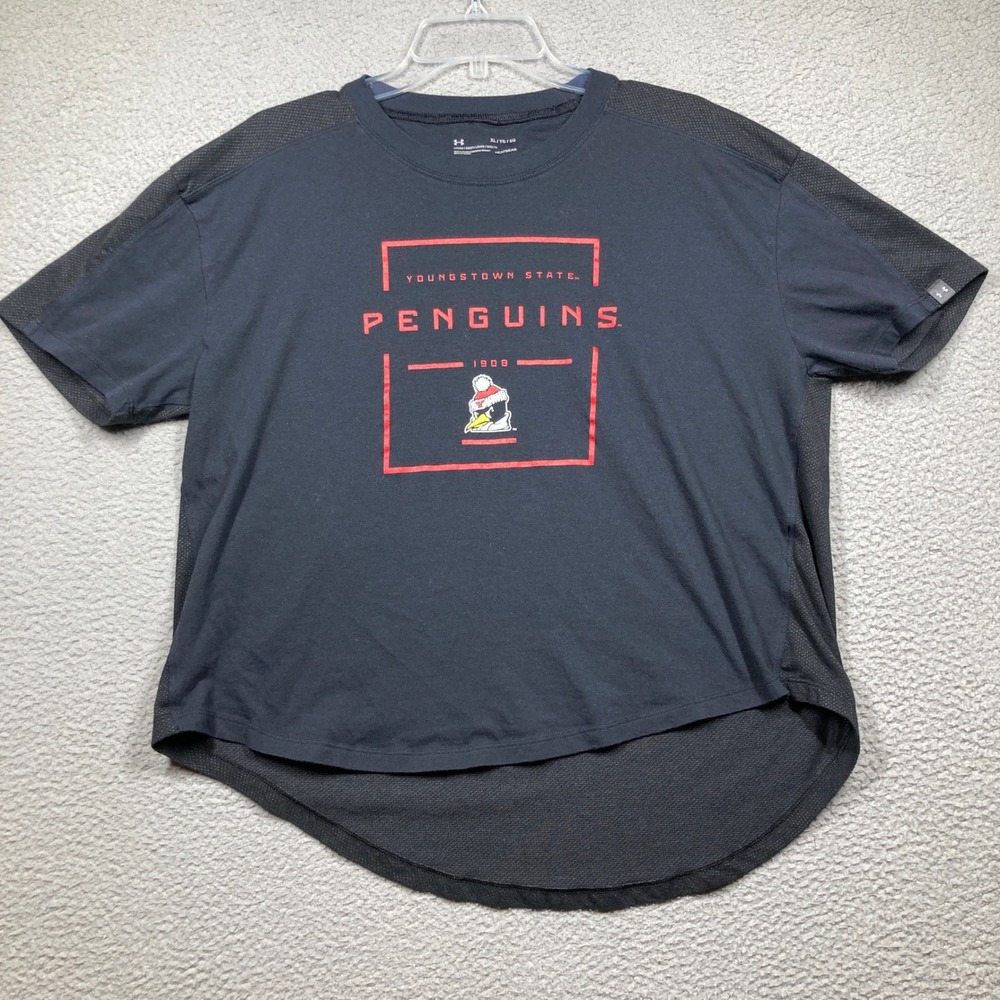 Youngstown State Penguins T-Shirt Women XL Black Short Sleeve Under Armour‎